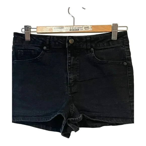 Forever 21 black denim shorts size 29 EUC - Picture 4 of 11